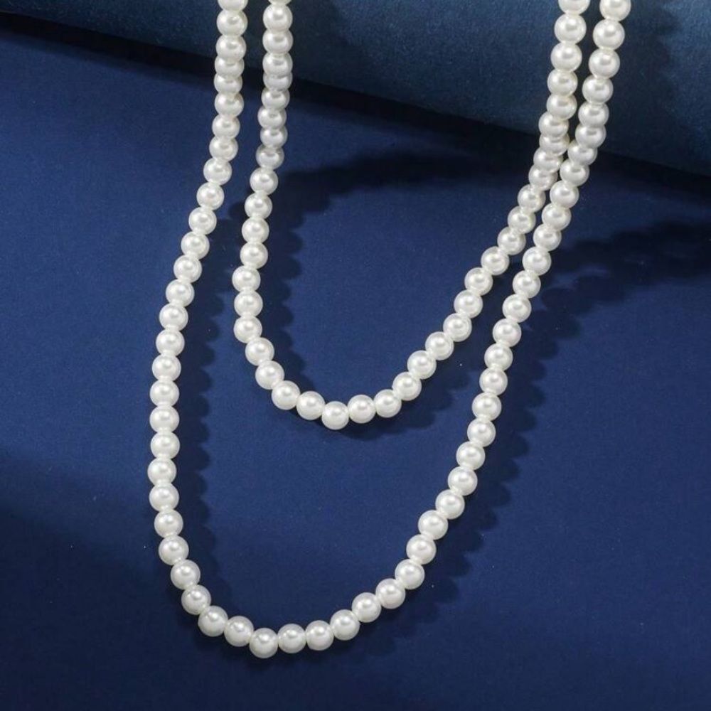 3for$20 1 Pc Long Pearl Beaded Necklace, Fashionable & Versatile